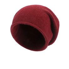 Load image into Gallery viewer, Creative Cotton Cashmere Warm Hat Rolled Hem Solid Color Knitted Hat Windproof Pullover Cap Autumn Winter

