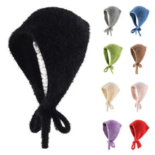 Load image into Gallery viewer, Cute French Style Tie Headband Hat Winter Knitted Yarn Keep Warm Lace-up Cover Headband  Women Headscarf

