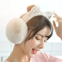 Load image into Gallery viewer, Cute Rabbit Design Animal Ear Earflap Hat Frog Animal Style Foldable Design Warm Ear Muffs Thickened Korean Style Beanie Cap
