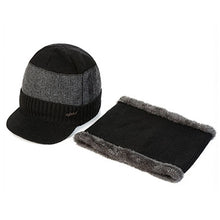 Load image into Gallery viewer, 2/1PC Winter Hats Knit Cap Men And Women Velvet Hat Coral Fleece Scarf Outdoor Riding Hat Warm Plus Velvet Neck Protect Cap
