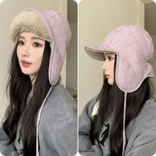 Load image into Gallery viewer, Casual Thickened Lamb Wool Bomber Hats Keep Warm Double-sided Winter Cap With Earflaps Women's Cap Outdoor Cycling Headwear
