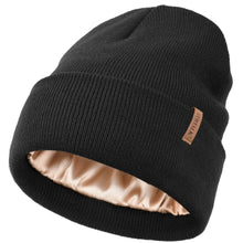 Load image into Gallery viewer, FURTALK Women's and Men's Knitted Beanie Hat with Smooth Soft Silk Satin Lining, Acrylic Winter Hat, Warm and Stylish Skull Cap
