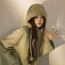 Load image into Gallery viewer, New Autumn and Winter Bow-Knot Ear Protection Hat, Cold-Proof, Warm, Artistic, Versatile, Sweet Knitted Hat
