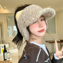 Load image into Gallery viewer, Thicker Winter Warm Hat With Earflaps Cute Ear Empty Top Baseball Caps Ear Protection Windproof Earflaps Knitted Hat Daily Wear
