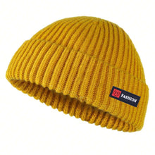 Load image into Gallery viewer, 1pc Men Beanies Skullcap Street Style Hip Hop Brimless Baggy Melon Cap Cuff Fisherman Beanies Hats Winter Warm Knitted Bonnet
