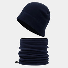 Load image into Gallery viewer, New Polar Fleece Hat Scarf Set Windproof Coldproof Pullover Cap Warm Ear Protection Cap Unisex
