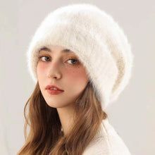 Load image into Gallery viewer, New Large Size Rabbit Fur Hat Rabbit Fur Solid Color Head Cap Windproof Winter Hat Winter
