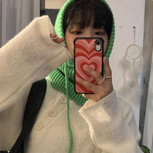 Load image into Gallery viewer, Knitted Balaclava Caps Winter Bonnet Beanies Hat Warm Thick Korean Hooded Caps Retro Outdoor Neck Collar Accessories Knitted Hat
