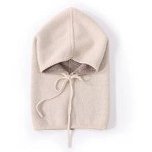 Load image into Gallery viewer, Unisex 100% Cashmere Balaclava Soft Warm Thick Drawstring Beanies Ear Face Neck Protect Scarf Hat Multi-functional Bonnet Cap
