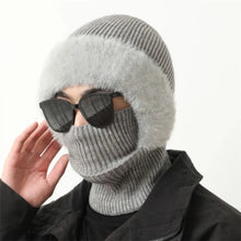 Load image into Gallery viewer, Comfortable Full Cover Style Men Balaclava Hat Windproof Thicken Winter Warm Hat Solid Color Keep Warm Knit Beanie Hat Outdoor
