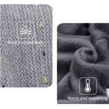 Load image into Gallery viewer, Soft Knitted Hat Warm Thickened Windproof Design Short Brim Beanie Wide Brim Casual Style Winter Beanies Small Face Fit
