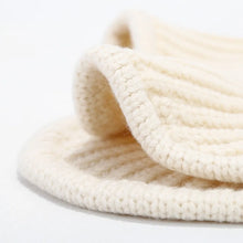 Load image into Gallery viewer, Cute Versatile Winter Knitted Hat Ear Protection Warm Earflap Hat Solid Color Coldproof Flying Cap for Women
