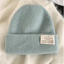 Load image into Gallery viewer, Casual Solid Color Winter Knitted Hat Thick Warm Windproof Beanie Cap Ear Protection Soft Crochet Bonnet Hat
