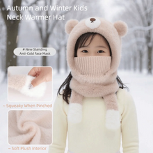 Load image into Gallery viewer, Keep Warm Children's Balaclava Hat Thick Warm Integrated Ear Protection Neck Scarf Windproof Warm Knitted Cap Headgear
