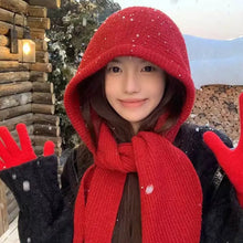Load image into Gallery viewer, Knitted Winter Balaclava Thickened Hooded Hat Ear Protection Cap One-Piece Winter Accessories Neck Collar Outdoor Sports
