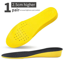 Load image into Gallery viewer, 1Pair Men Height Increasing Insoles Soft and breathable insoles Flexible shock-absorbing sole arch support sports insoles
