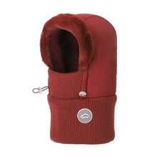 Load image into Gallery viewer, Thick Warm Scarf Pullover Cap Windproof Design Fluffy Texture Winter Warm Hat Knitted Thermal Protection Face Guard Neck Warmer
