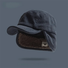 Load image into Gallery viewer, Versatile Retro Bomber Hats Windproof Fleece-Lined Ear Protection Caps Earflap Warm Corduroy Caps Autumn Winter Men Women Wear
