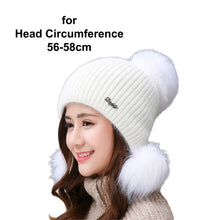 Load image into Gallery viewer, Fashion Thicken Women Winter Hat Ear Protection Cold Windproof Warm Beanie Caps Keep Warm Casual Warm Hat Outdoor
