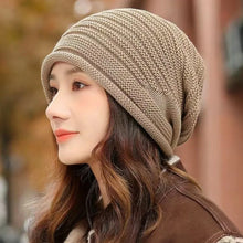 Load image into Gallery viewer, Casual Warm Winter Knitted Hat Soft Thickened Bonnet Short Brim Windproof Beanies Outdoor
