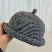 Load image into Gallery viewer, Fashion Solid Color Knitted Melon Skin Hats with Short Brim Keep Warm Knitted Hat Skull Cap Winter
