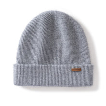 Load image into Gallery viewer, 100% Cashmere Hat For Women Men Outdoor 2-Layer Thickened Warm Winter Hats Solid Caps Knit Seamless Beanie Hat Unisex
