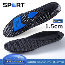 Load image into Gallery viewer, Insole 1Pair Height Increase s for Feet PU Memory Foam s Pad Breathable Orthopedic Heel Lift  for Sport Running Care shoe pads

