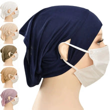 Load image into Gallery viewer, Silky Cotton Tube Hat Solid Color Elastic Modal Chemotherapy Cap Soft Material Small Cap Headscarf Underscarf Islamic Headwear
