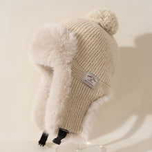 Load image into Gallery viewer, Fashion Women Winter Fur Warm Windproof Hat Lei Feng Cap Fur Ear Flap Cap Buckle Warm And Thick Ear Protection Outdoor Headwear
