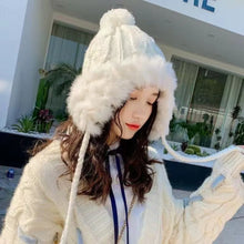 Load image into Gallery viewer, New Knitted Knitted Hat Pompom Warm Ear Protection Hat Coldproof Fur Balls Lei Feng Hat Autumn and Winter
