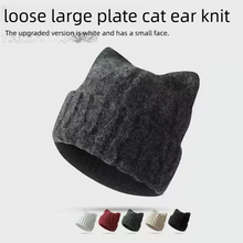Load image into Gallery viewer, Cat Ear Beanie Winter Hat Warm Knitted Cap with Windproof Thickened Design Cute Autumn Winter Warm Accessories for Women Girls
