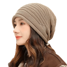 Load image into Gallery viewer, Casual Warm Winter Knitted Hat Soft Thickened Bonnet Short Brim Windproof Beanies Outdoor
