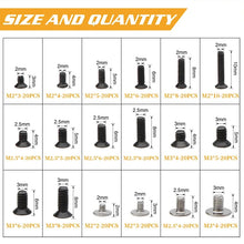 Load image into Gallery viewer, 300/360Pcs M2 M2.5 M3 KM Screw Flat Head Phillips Screws Laptop Notebook Screws Set Kit For Computer Notebook Small Screw Kit
