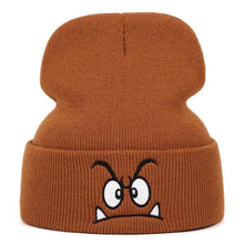 Load image into Gallery viewer, New Warm Knit Hat Angry Expression Leisure Winter Warm Hat Embroidered Cycling Cap Outdoor Sports
