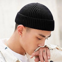 Load image into Gallery viewer, Casual Korean Style Knitted Hats Flanged Warm Skullcap Short Melon Cap Autumn and Winter
