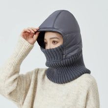 Load image into Gallery viewer, Casual Warm Winter Ski Hat Thickened Keep Warm Bomber Hat Cap Integrated Face Ear Windproof Full Cover Balaclava Scarf Unisex
