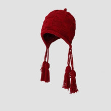 Load image into Gallery viewer, New Windproof Knitted Hat Tassel Ear Protection Winter Beanie Woolen Cap Women
