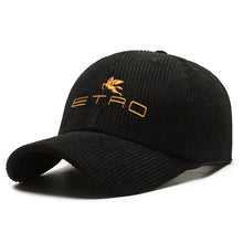 Load image into Gallery viewer, 1pc 'E.T.R.O' embroidered corduroy baseball cap, suitable for both men and women, perfect for autumn and winter, casual headwear
