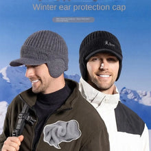 Load image into Gallery viewer, Fashion Cycling Cap Ear Protection Hats Windproof Warmer Warmth Peaked Cap Baseball Cap Wool Beanie Hat Winter

