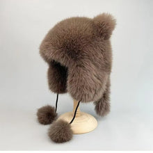 Load image into Gallery viewer, New Thickened Winter Hats for Women Keep Warm Imitation Fox Fur Furry Trapper Hat Ear Protectors Windproof Bomber Hat Winter
