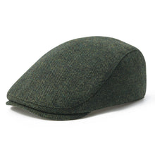 Load image into Gallery viewer, Men's Herringbone Flat Ivy Newsboy Hat Wool Blend Gatsby Cabbie Cap Winter Outdoor Hunting Cap
