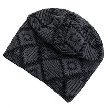Load image into Gallery viewer, Unisex Fashion Winter Dandy Hats Geometric Figure Style Knitted Hats For Men Women Beanie Cap Outdoor Plush Fur Lining Warm Hat
