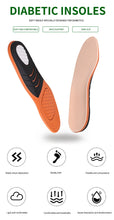 Load image into Gallery viewer, Diabetic insole Super soft full palm silicone massage health care  foot care pad heel foot forefoot anti-pain men and women
