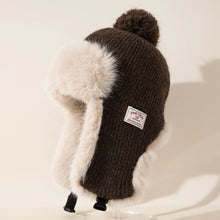 Load image into Gallery viewer, Fashion Women Winter Fur Warm Windproof Hat Lei Feng Cap Fur Ear Flap Cap Buckle Warm And Thick Ear Protection Outdoor Headwear

