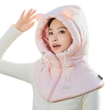Load image into Gallery viewer, Warm Winter Down Hooded Hats Ultralight Drawstring Coat Short Tank Top Zippper Removable Neck Cover Fake High Collars Women's
