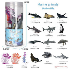 Load image into Gallery viewer, Mini Marine Life Model Set Wildlife Farm Poultry Model Simulation Solid Dinosaur Model Children's Teaching Cognitive Toys
