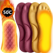 Load image into Gallery viewer, Insole 2Pairs Self Heating s Thermostatic Thermal  Massage Memory Foam Arch Support  Pad Heated Pads Winter Men Women shoe pads
