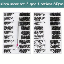 Load image into Gallery viewer, 630 Pcs micro repair screw set glasses sunglasses repair set with screwdriver for repairing glasses, watches, jewelry.M1.2 M1.4
