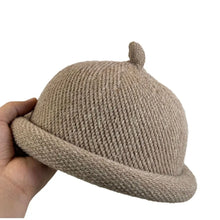 Load image into Gallery viewer, Fashion Solid Color Knitted Melon Skin Hats with Short Brim Keep Warm Knitted Hat Skull Cap Winter
