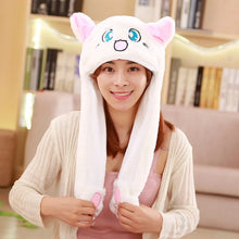 Load image into Gallery viewer, Funny Cartoon Glowing Moving Hat Neck Warmer Headwear Animal Earflap Hat Animal Movable Ears Airbag Cap Winter
